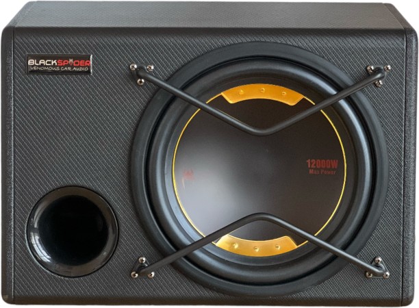 BlackSpider BSW-B12A Subwoofer Rear Deck Mounted Rectangular Car Speaker
