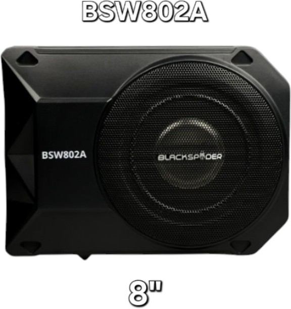 BLACKSPIDER BSW802A Subwoofer Rear Deck Mounted Rectangular Car Speaker