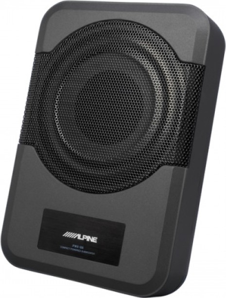 Alpine PWE-S8 Under Seat Compact 8' Active SubWoofer Subwoofer Door Mounted Rectangular Car Speaker