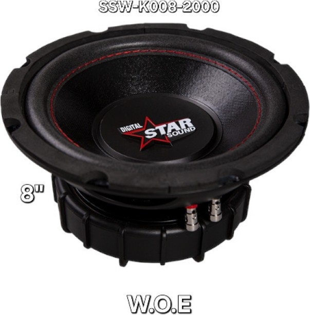 STAR SOUND SSW-K008-2000 Subwoofer Rear Deck Mounted Round Car Speaker