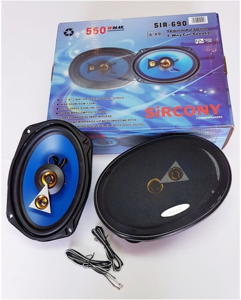 SiRCONY 6x9 550W Speaker Set Coaxial Rear Deck Mounted Oval Car Speaker