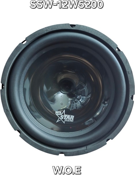 STAR SOUND SSW-12W5200 Subwoofer Rear Deck Mounted Round Car Speaker
