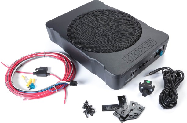 Kicker 51HS10 Active 10 inch 180 Watts Rms Subwoofer Kick Panel Rectangular Car Speaker