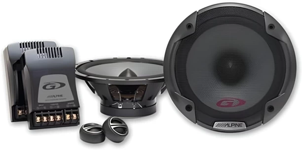 Alpine SPG-17CS 280 Watts Mids & Tweeters Kit Component Door Mounted Round Car Speaker