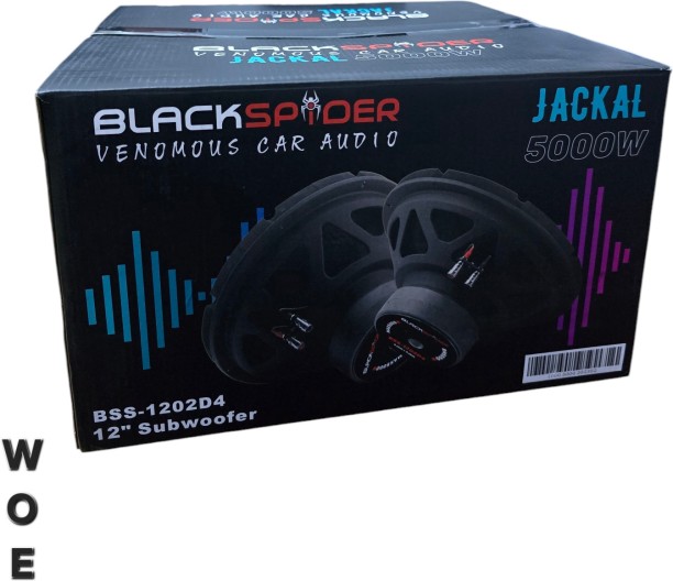 BLACK SPIDER BSS-1202D4 Subwoofer Rear Deck Mounted Round Car Speaker