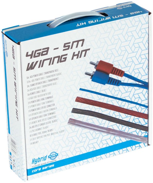 HYBRID CORE 4GA WIRING KIT(5 METER) Coaxial Door Mounted Round Car Speaker