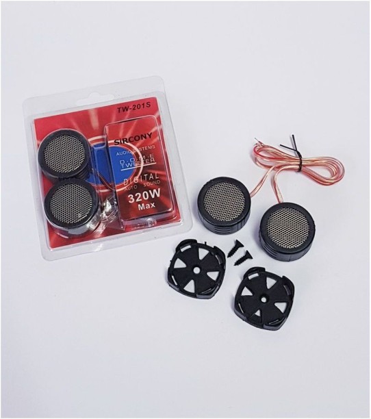 Dome Car Tweeter Speaker Set 35mm Tweeter Dash Mounted Round Car Speaker