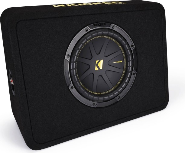 Kicker 50TCWC104 CompC Ported Enclosure with 10 inch Subwoofer Rear Deck Mounted Rectangular Car Speaker