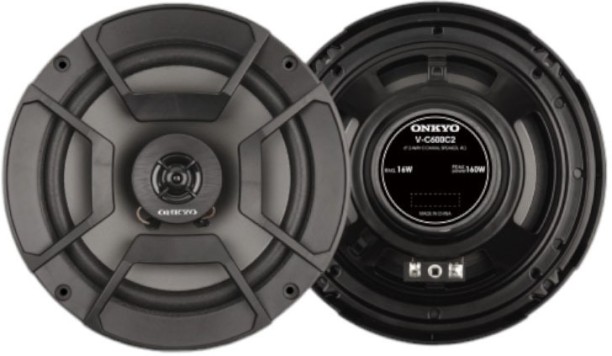 Onkyo V-C600C2 | 6.5″ 160Watt 2-Way Coaxial Speakers Coaxial Door Mounted Round Car Speaker