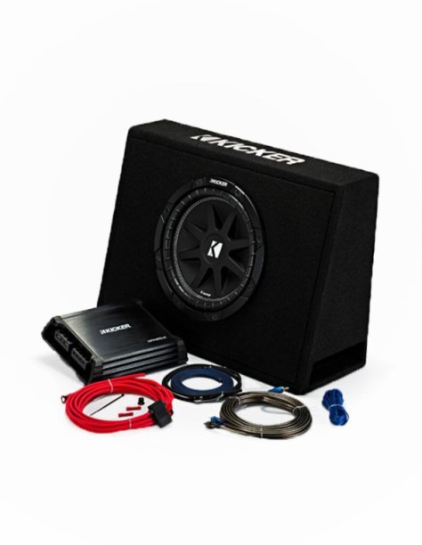 Kicker 44KKP210 10 KickPack Slim Subwoofer Combo Subwoofer Kick Panel Rectangular Car Speaker