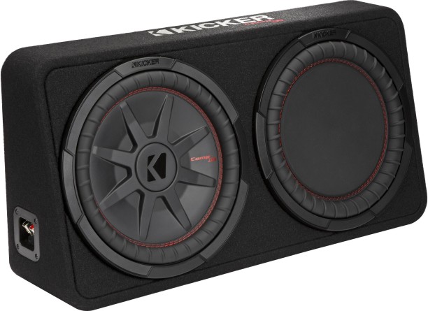 Kicker 48TCWRT122 With Enclosure Slim 12 inch Subwoofer Rear Deck Mounted Rectangular Car Speaker