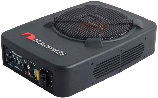 Nakamichi NBF8.1A 1500 Watts 8 inch Active Subwoofer Subwoofer Rear Deck Mounted Rectangular Car Speaker