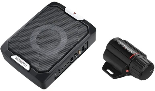 Kenwood KSC-PSW88 Active 8 inch Subwoofer Rear Deck Mounted Rectangular Car Speaker