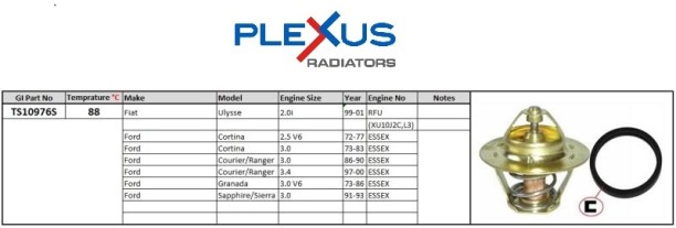 PLEXUS (TS10976S) Thermostat Fiat Car Thermostat Housing