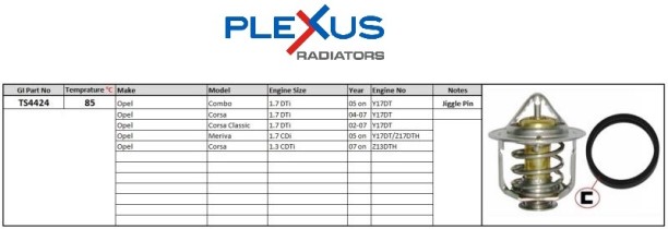 PLEXUS (TS4424) Thermostat Combo Car Thermostat Housing