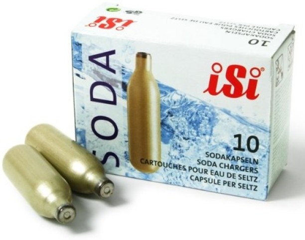 ISI Sparklets Soda Siphon Cartridges - 10Pack Unthreaded CO2 Chargers