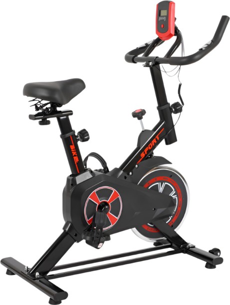 GL Cardio Spinning Cycle Exercise Bike – Indoor Stationary Fitness Workout Trainer with Adjustable Resistance Upright Stationary Cardio Exercise Bike