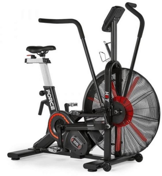 Force HIIT Air Bike Dual-Action Stationary Cardio Exercise Bike
