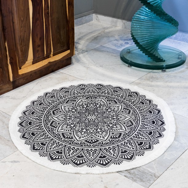 Creative Deco BAHAI-ROUND-RUG Floor Mat