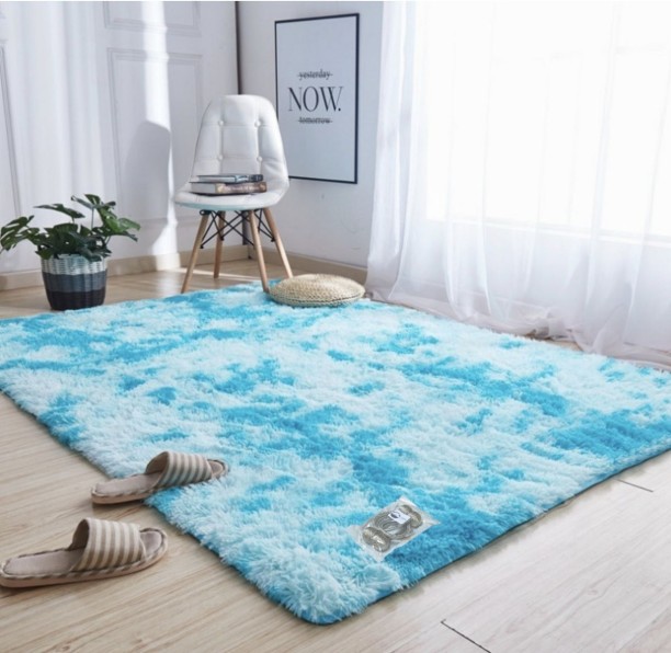 SMTE Velvet Rectangle Shape Rug (Area Rug) Velvet Rectangle Shape