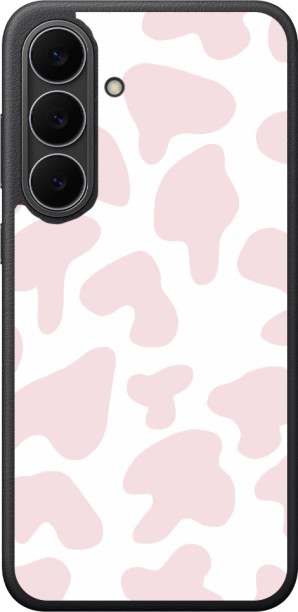Caitscases (SAMS25FE5G)-TPU Fashion Covers (Pink Cow Print) Back Cover for Samsung Galaxy S25 FE