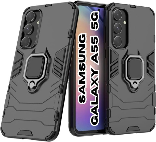 Gadget Mafia Panther Shockproof Ringstand Cover BK45 Protective Case for Samsung Galaxy A55 5G