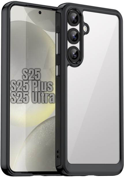 CellTime Candy Clear Case for Galaxy S25 Plus Shockproof - Black Protective Case for Samsung Galaxy S25 Plus