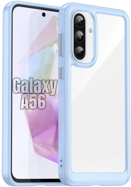 CellTime Candy Clear Case for Galaxy A56 Shockproof - Sky Blue Protective Case for Samsung Galaxy A56