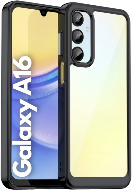 CellTime Candy Clear Case for Galaxy A16 Shockproof - Black Protective Case for Samsung Galaxy A16