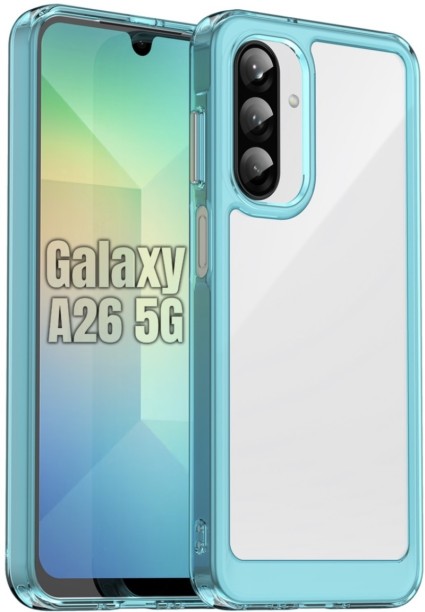CellTime Candy Clear Case for Galaxy A26 Shockproof - Light Blue Protective Case for Samsung Galaxy A26