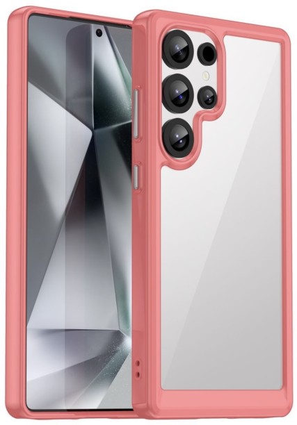 CellTime Candy Clear Case for Galaxy S25 Ultra Shockproof - Coral Protective Case for Samsung Galaxy S25 Ultra