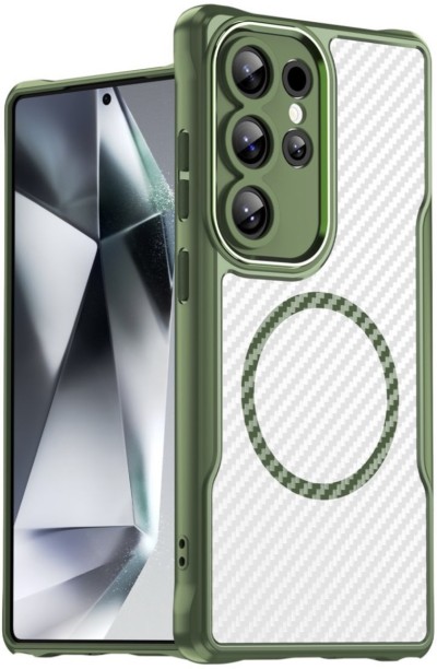 CellTime CarboArmor MagSafe Case for Galaxy S25 Ultra - Green Protective Case for Samsung Galaxy S25 Ultra