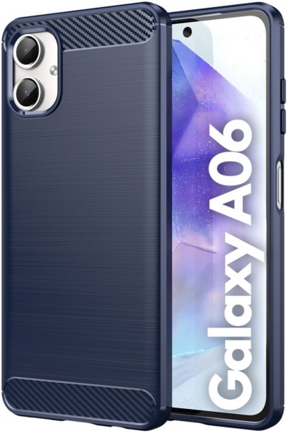 CellTime Carbon Fiber Design Case for Galaxy A06 Shockproof - Blue Protective Case for Samsung Galaxy A06
