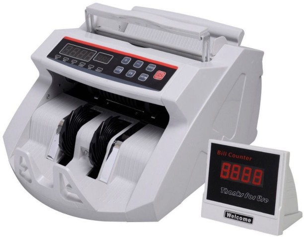 TLM Professional Money Counter – Bill Counter with Counterfeit Detection, Fast & Accurate Cash Counting Table Top Cash Register