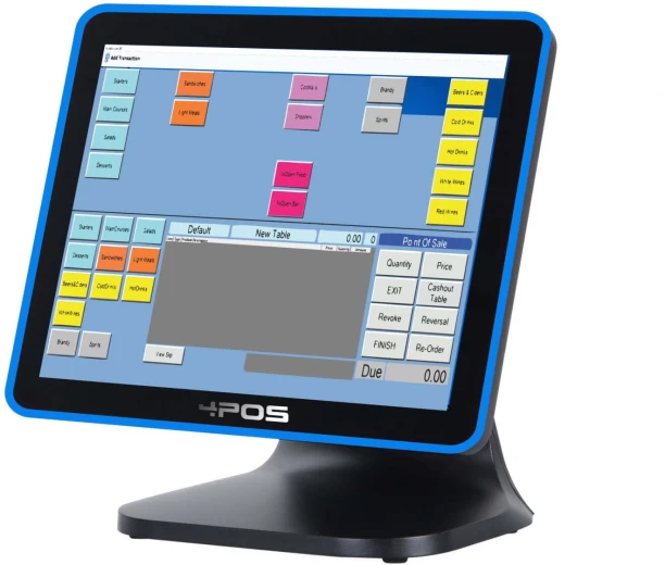 4Pos 15` Touch Pc Only Table Top Cash Register