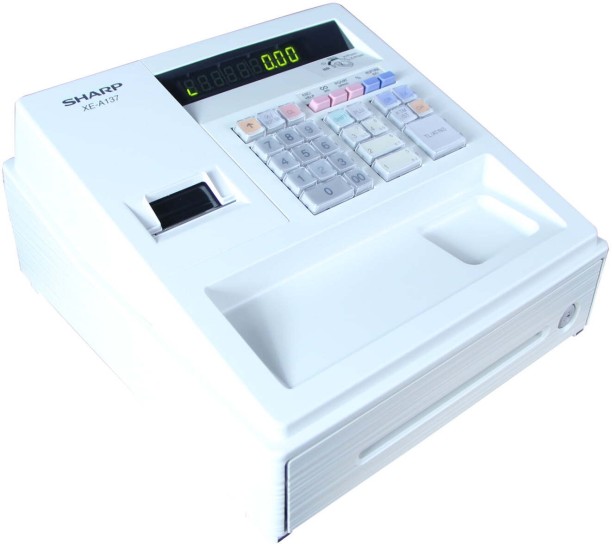 Sharp Xe-A137-Wh Electronic Cash Register Table Top Cash Register