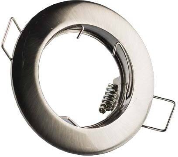 EZZI ON Fixed Satin Chrome Downlight Fitting Metal Recessed LED Ceiling Lamp