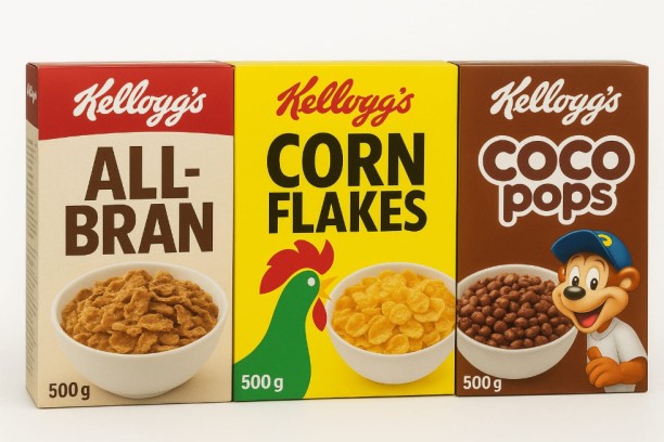 Kelloggs Combo Kelloggs (Corn Flakes, All Bran & Coco Pops) Box