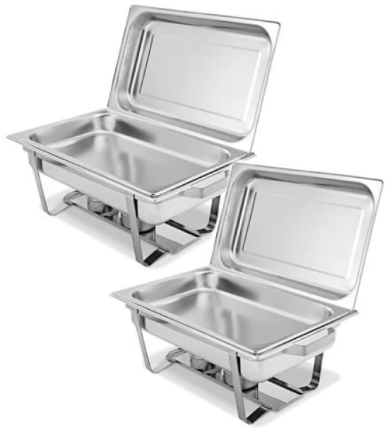 LMA Commercial Catering Chafing Dish with Fuel Burners 8 l Single Pan