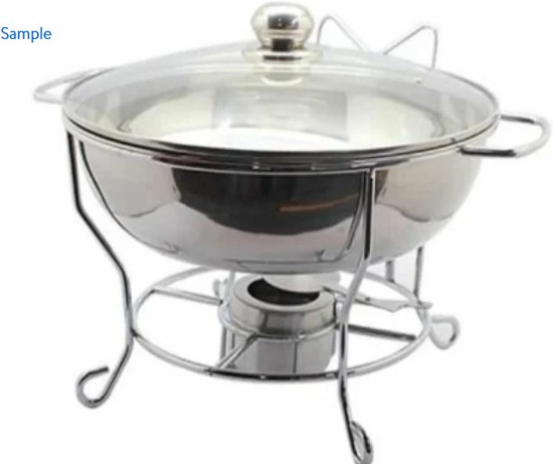 Buds Silver Chafing Dish W Lid (Set of 4) 6 l Single Pan