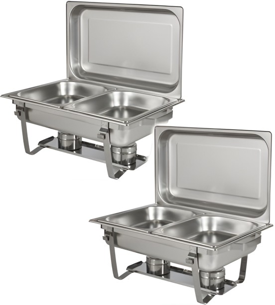 SMTE Stainless Steel Double Chafing Dish 16 l Single Pan
