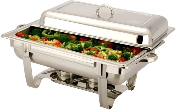 SMTE Stainless Steel Single Tray Chafing Dish 200 quart Single Pan