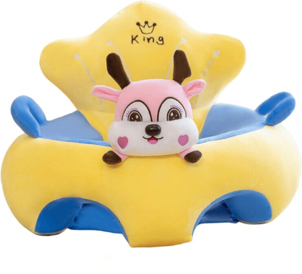 MHC Baby Floor Seat,Learn to Sit Lounger Cover Baby Learning Sitting - Yellow Portable