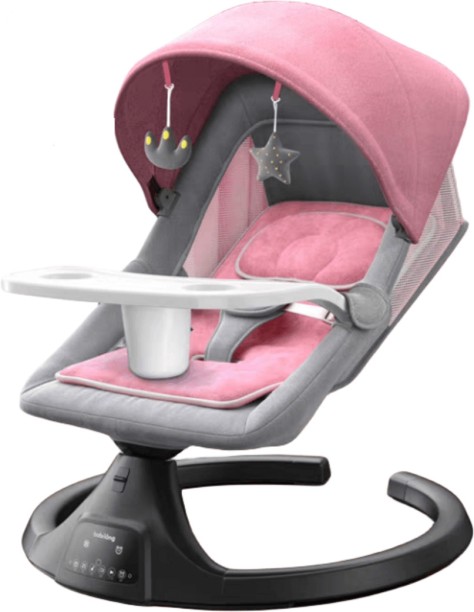 MHC Baby Swings for Infants Automatic Baby Swing 5 Speed Bluetooth Baby Bouncer - pink Rocker Chair