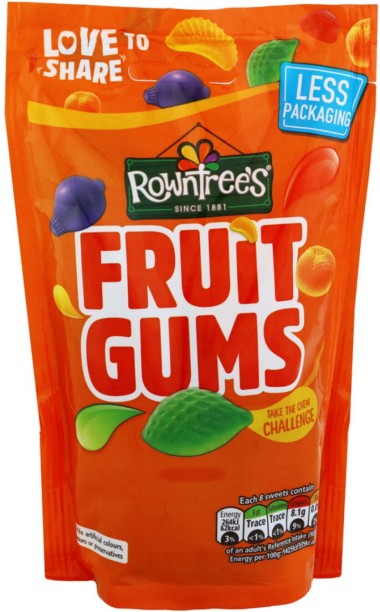Rowntrees Fruitgums Fruit Flavoured Chewing Gum