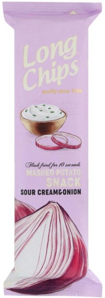 Long Chips Mashed Potato Snack Sour Cream & Onion Chips