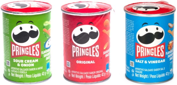 Pringles Three Flavours Box - 12 x 42 Gram Cans Chips