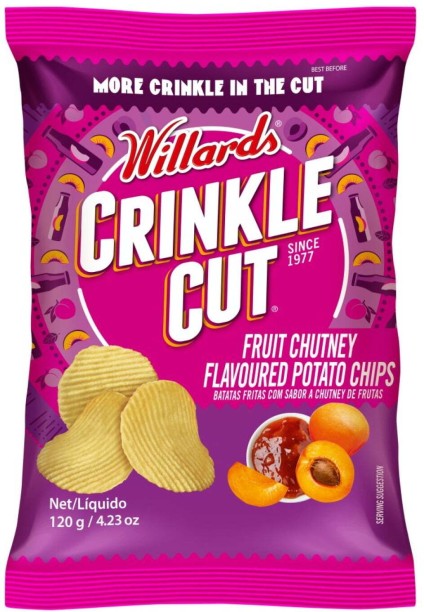 Willards Crinkle Cut Fruit Chutney Flavoured Potato Chips