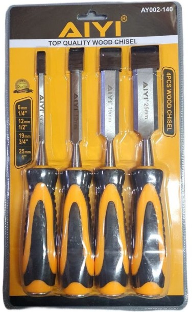 Aiyi Chisel Set for Wood – 4Pcs Home & Professional Bevel Chisel Set