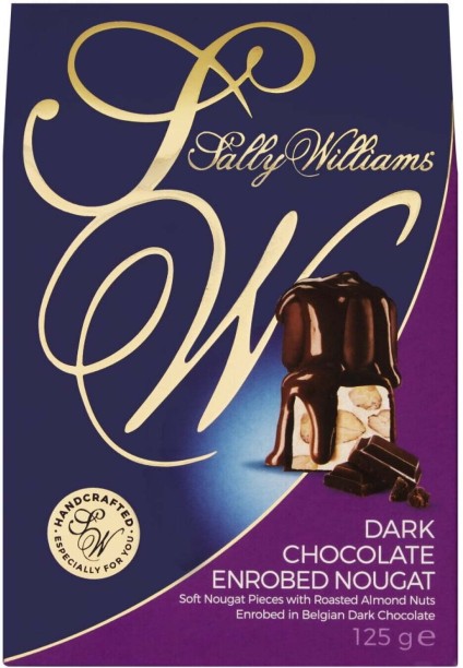 Sally Williams Dark Chocolate Enrobed Roasted Almond Nougat Dark Chocolate Bars